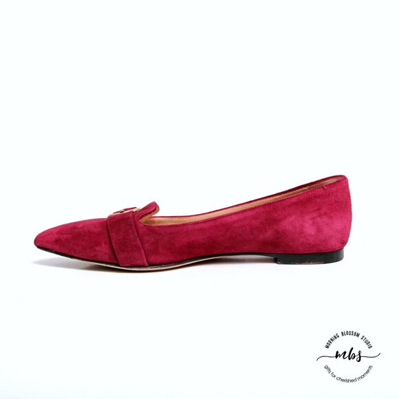 M. Gemi Suede Pointed Toe With Buckle Flats - Picture 6 of 15